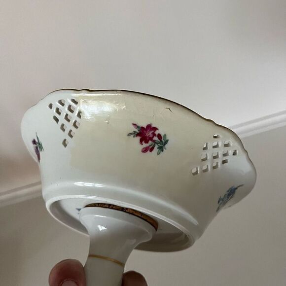 Schumann Bavaria Chateau Dresden Royal Dresner Art Footed Bowl - Picture 8 of 8